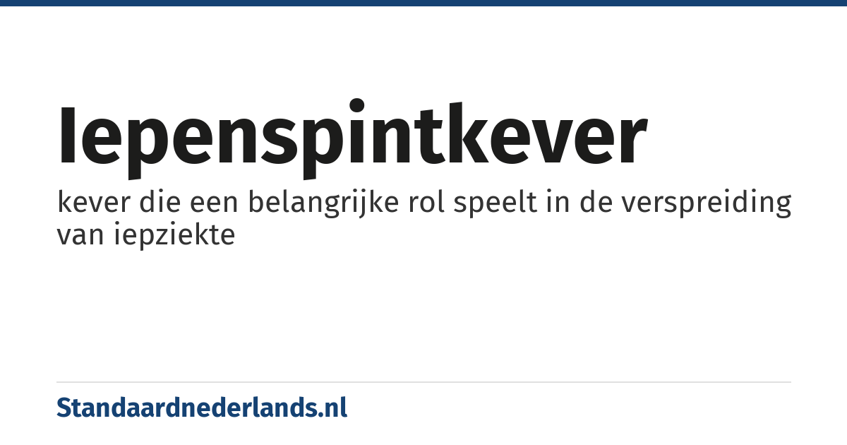 iepenspintkever: kever die een belangrijke rol speelt in de verspreiding van iepziekte