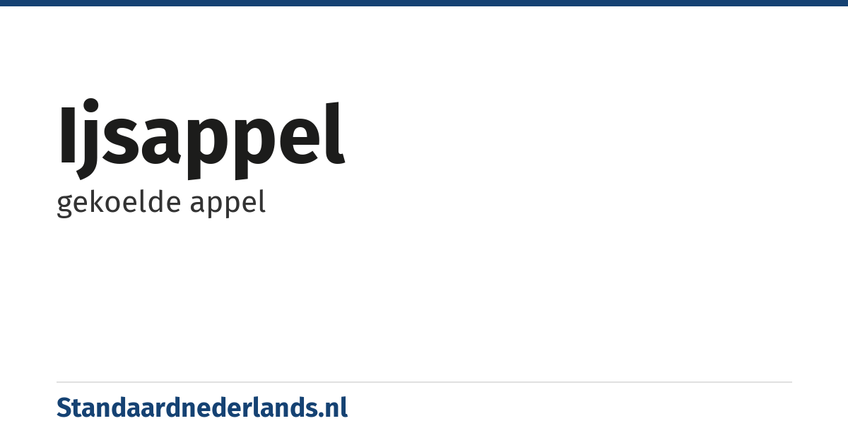 ijsappel: gekoelde appel