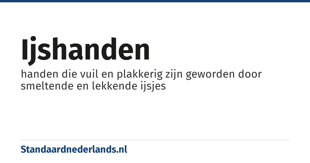 ijshanden: handen die vuil en plakkerig zijn geworden door smeltende en lekkende ijsjes
