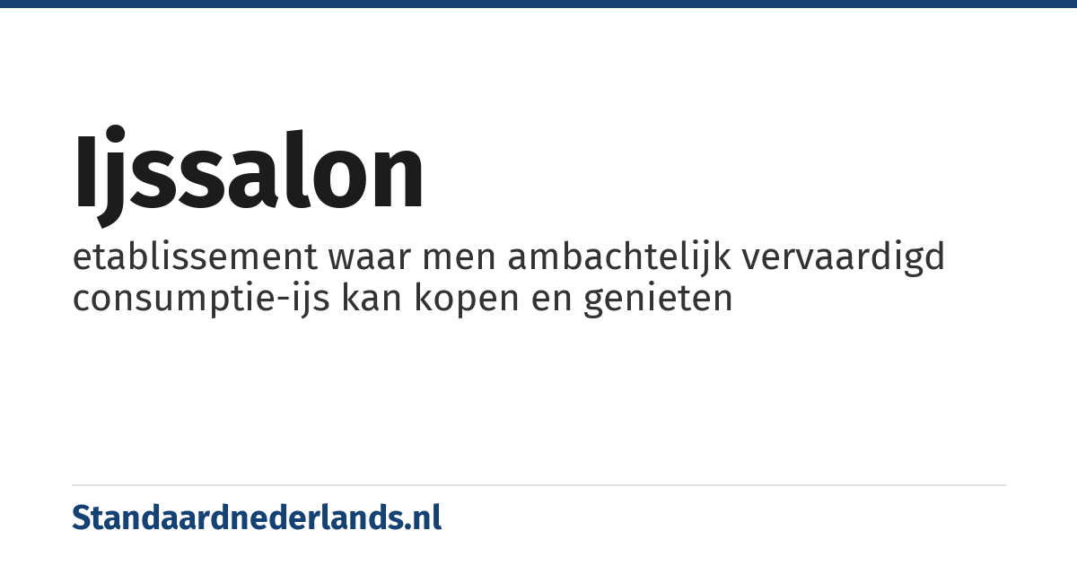 ijssalon: etablissement waar men ambachtelijk vervaardigd consumptie-ijs kan kopen en genieten
