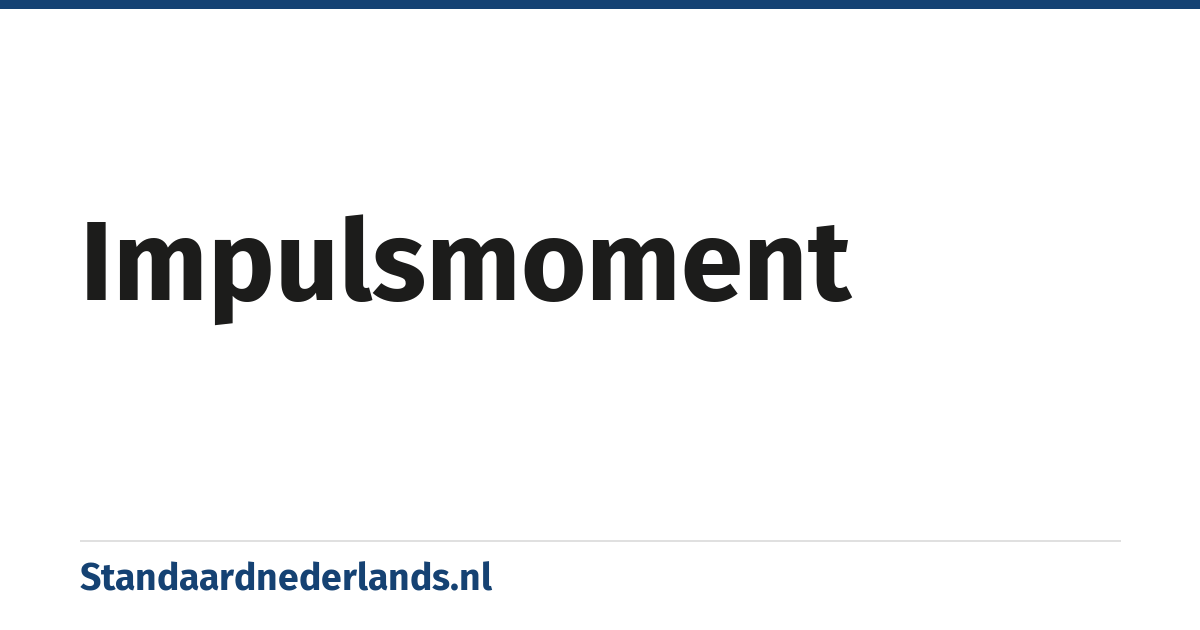 impulsmoment: Het impulsmoment L van een deeltje ten opzichte van een punt (O) wordt gedefinieerd als het uitproduct tussen de plaatsvector r van het deeltje tot dat punt (O) en de impuls p van het deeltje: mathbf L= mathbf r× mathbf p