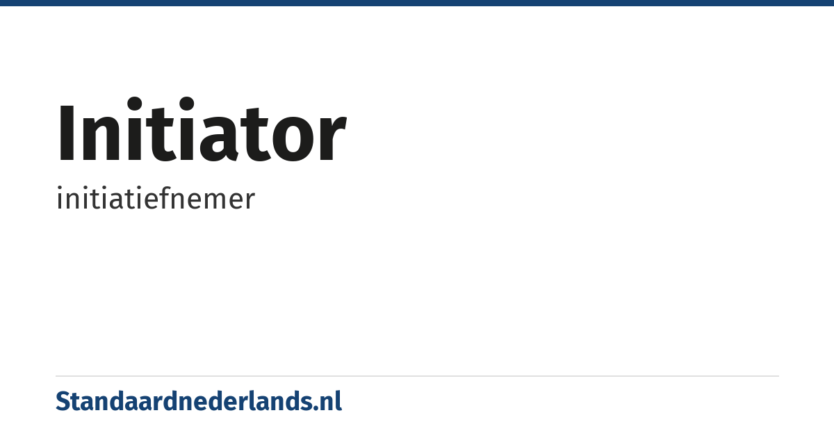 initiator: initiatiefnemer