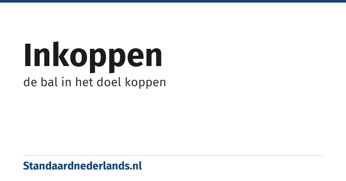 inkoppen: de bal in het doel koppen