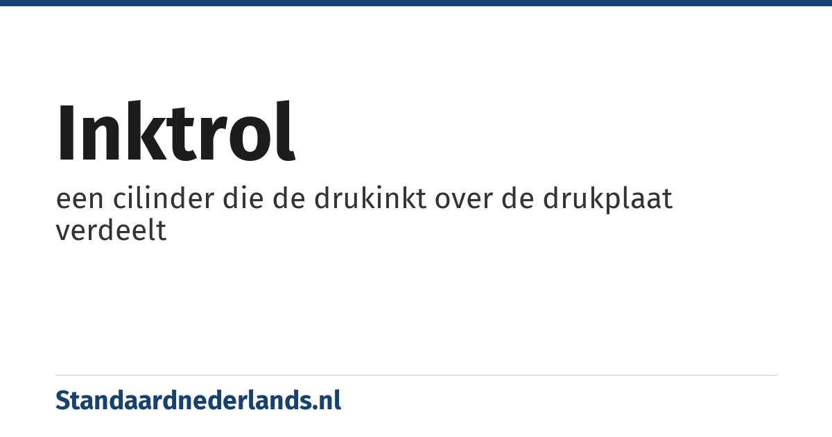 inktrol: een cilinder die de drukinkt over de drukplaat verdeelt
