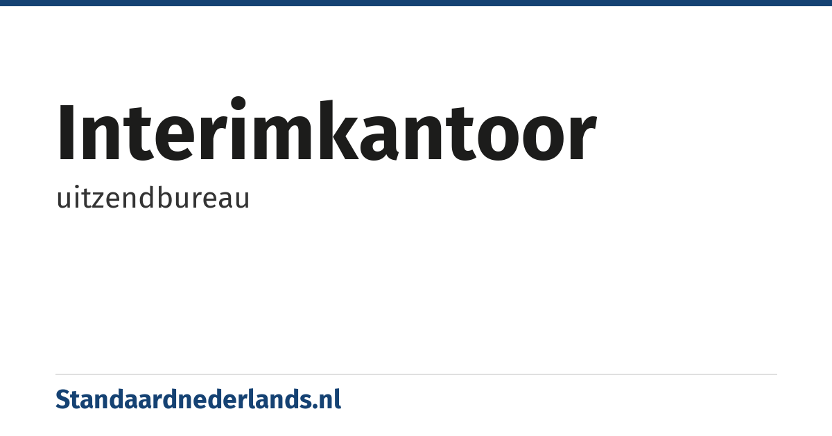 interimkantoor: uitzendbureau