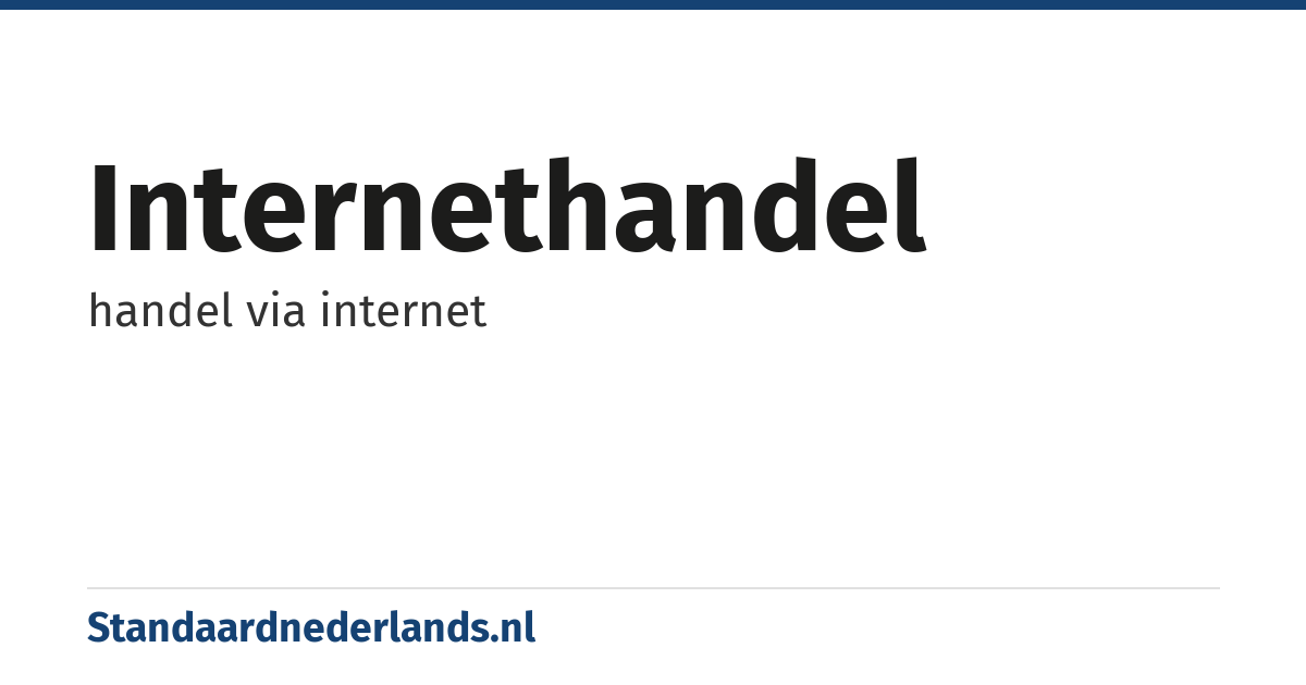 internethandel: handel via internet
