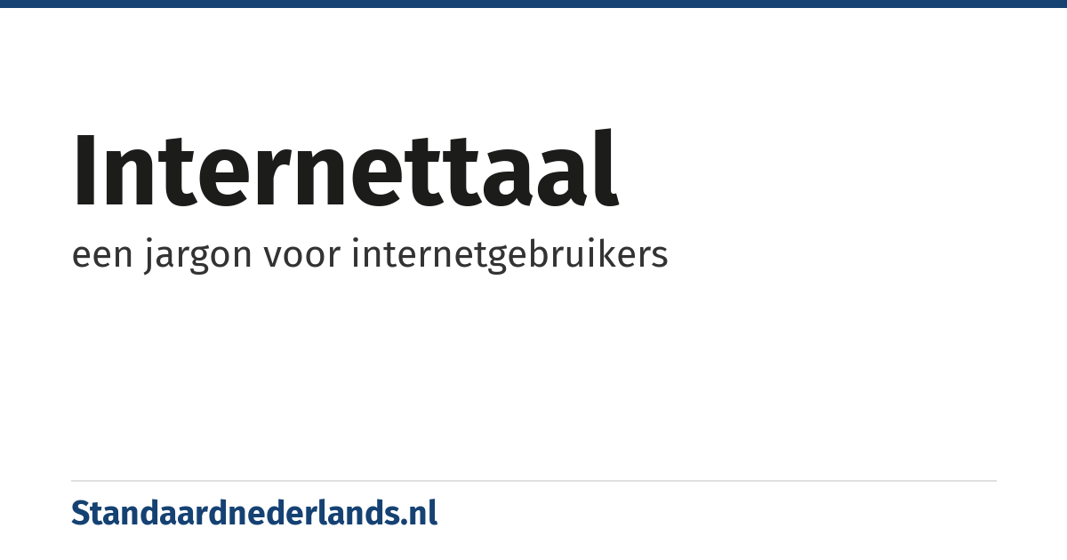 internettaal: een jargon voor internetgebruikers