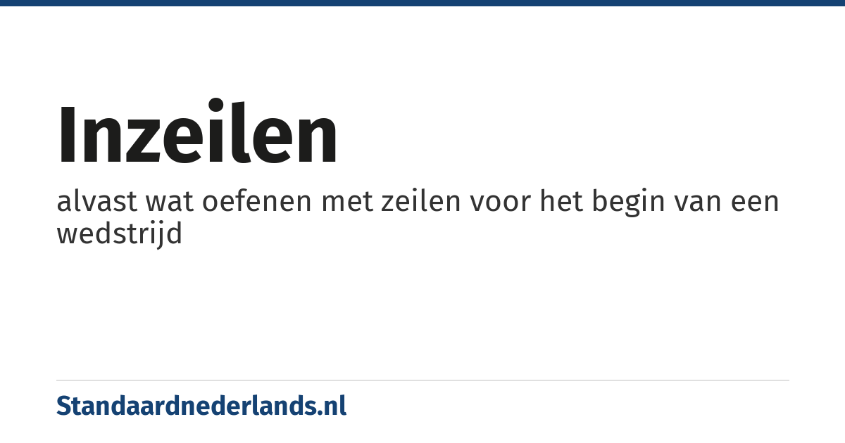 inzeilen: alvast wat oefenen met zeilen voor het begin van een wedstrijd