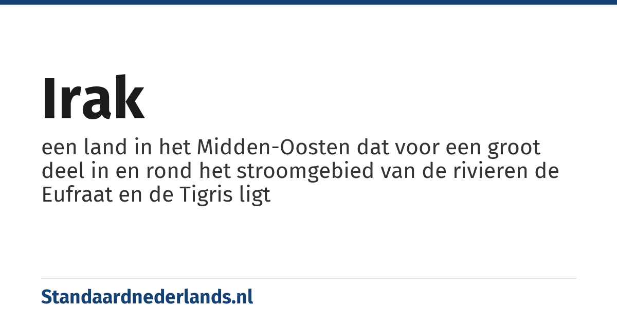 Irak: een land in het Midden-Oosten dat voor een groot deel in en rond het stroomgebied van de rivieren de Eufraat en de Tigris ligt