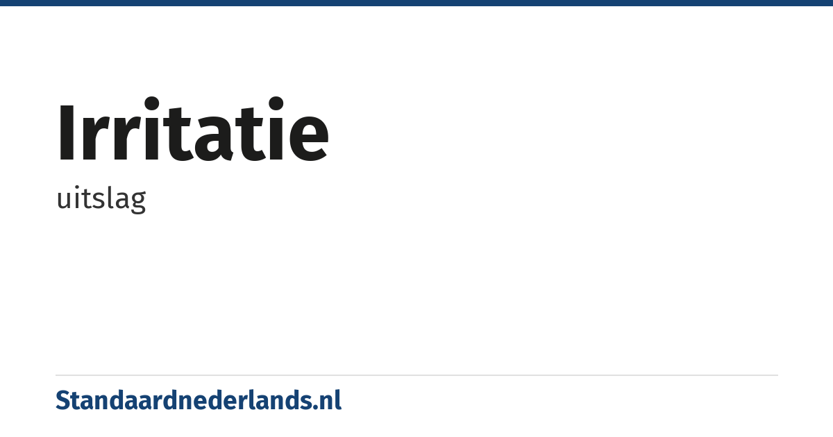 irritatie: uitslag