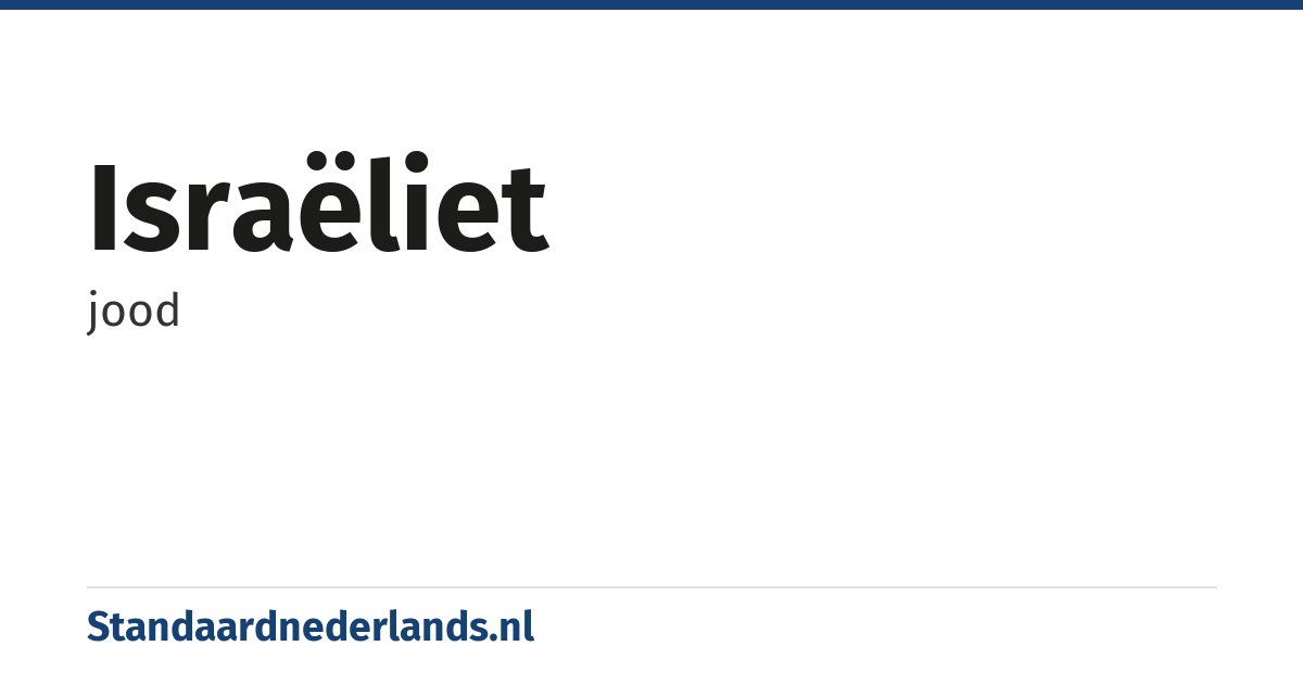 Israëliet: jood