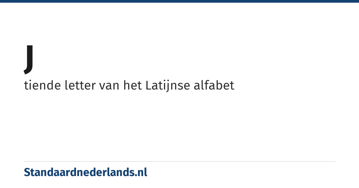 j: tiende letter van het Latijnse alfabet