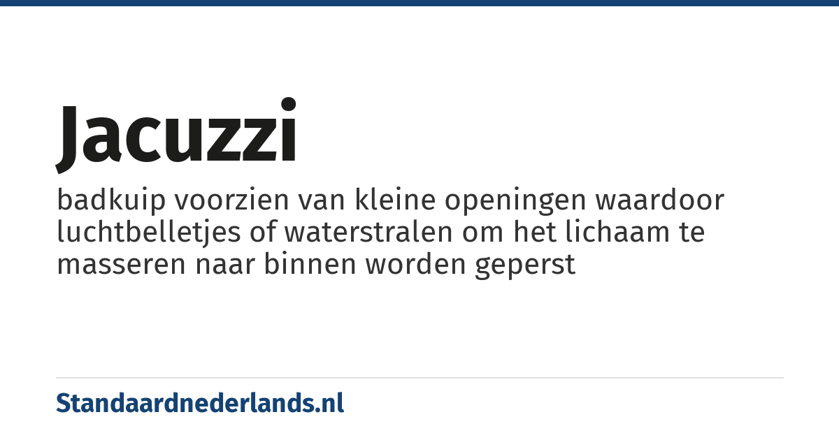 jacuzzi: badkuip voorzien van kleine openingen waardoor luchtbelletjes of waterstralen om het lichaam te masseren naar binnen worden geperst