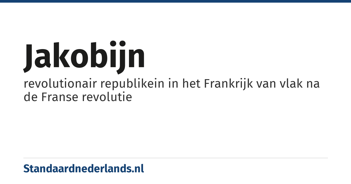 jakobijn: revolutionair republikein in het Frankrijk van vlak na de Franse revolutie