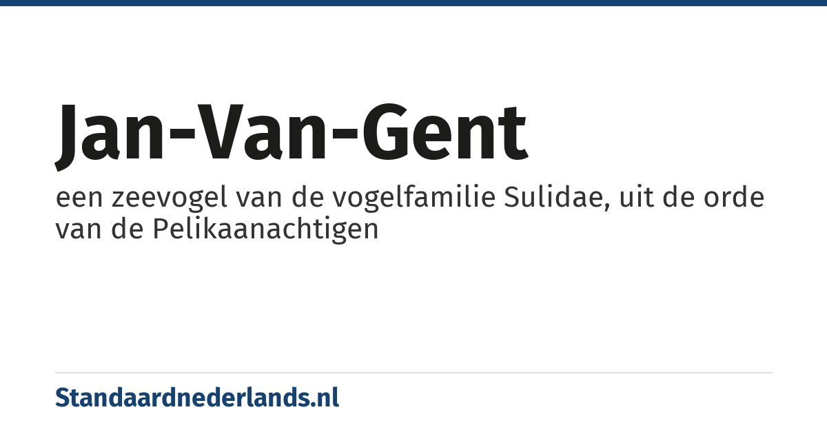 jan-van-gent: een zeevogel van de vogelfamilie Sulidae, uit de orde van de Pelikaanachtigen