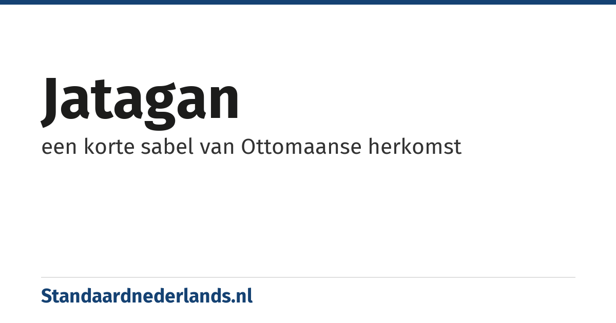 jatagan: een korte sabel van Ottomaanse herkomst