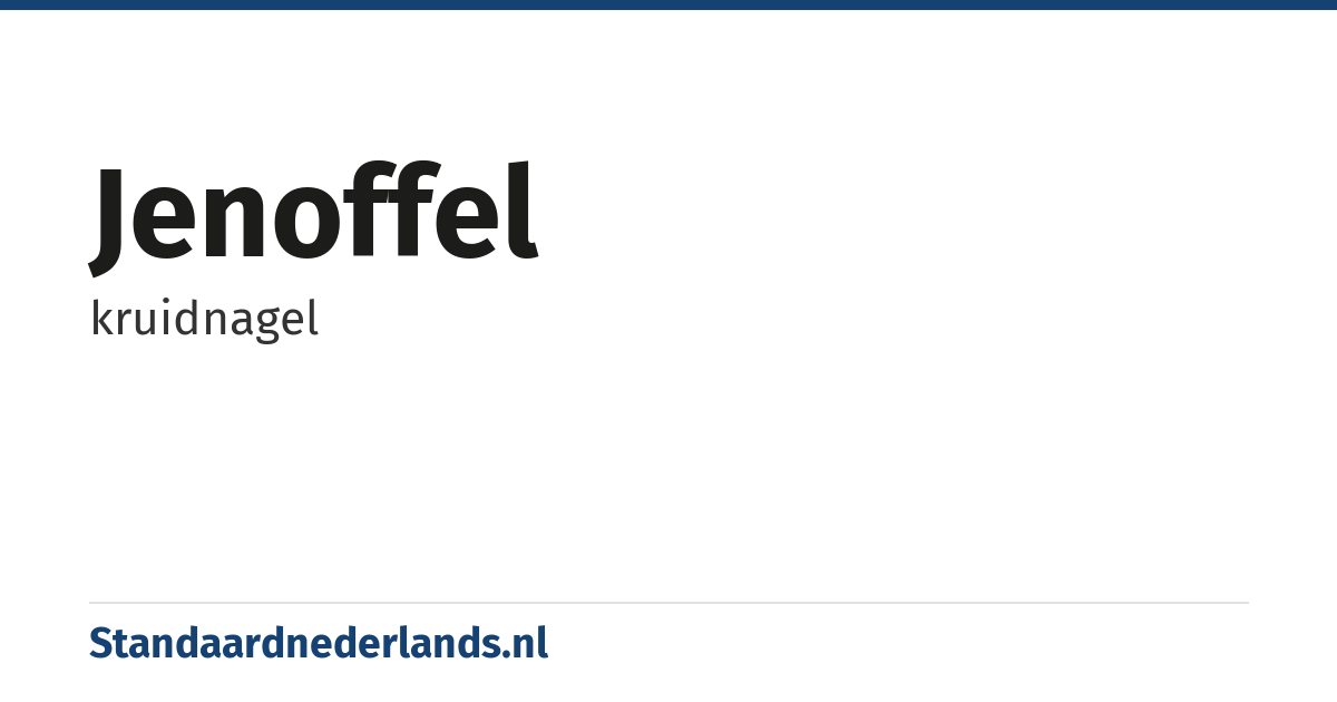 jenoffel: kruidnagel