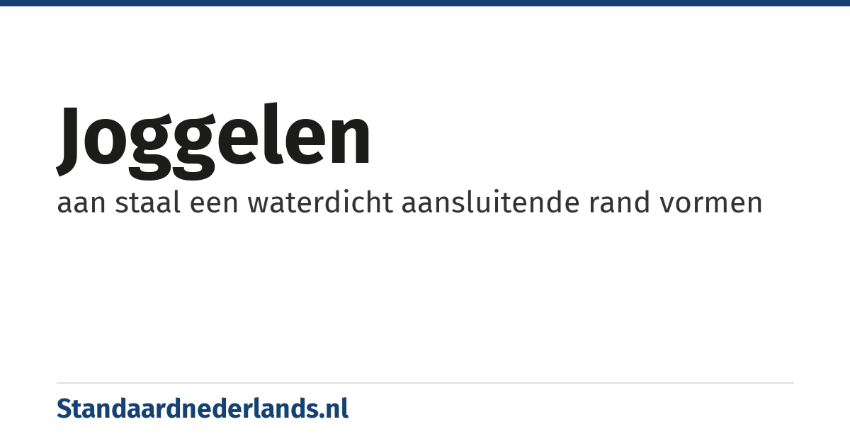 joggelen: aan staal een waterdicht aansluitende rand vormen