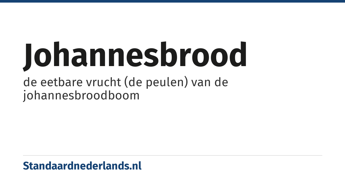 johannesbrood: de eetbare vrucht (de peulen) van de johannesbroodboom