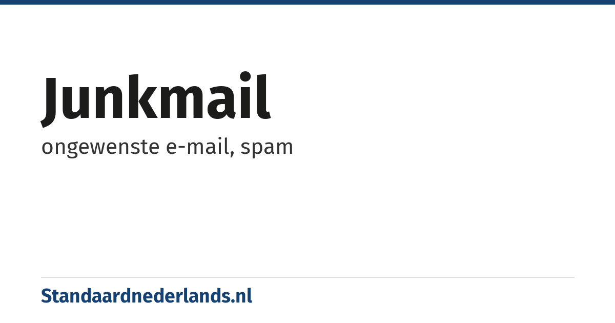 junkmail: ongewenste e-mail, spam
