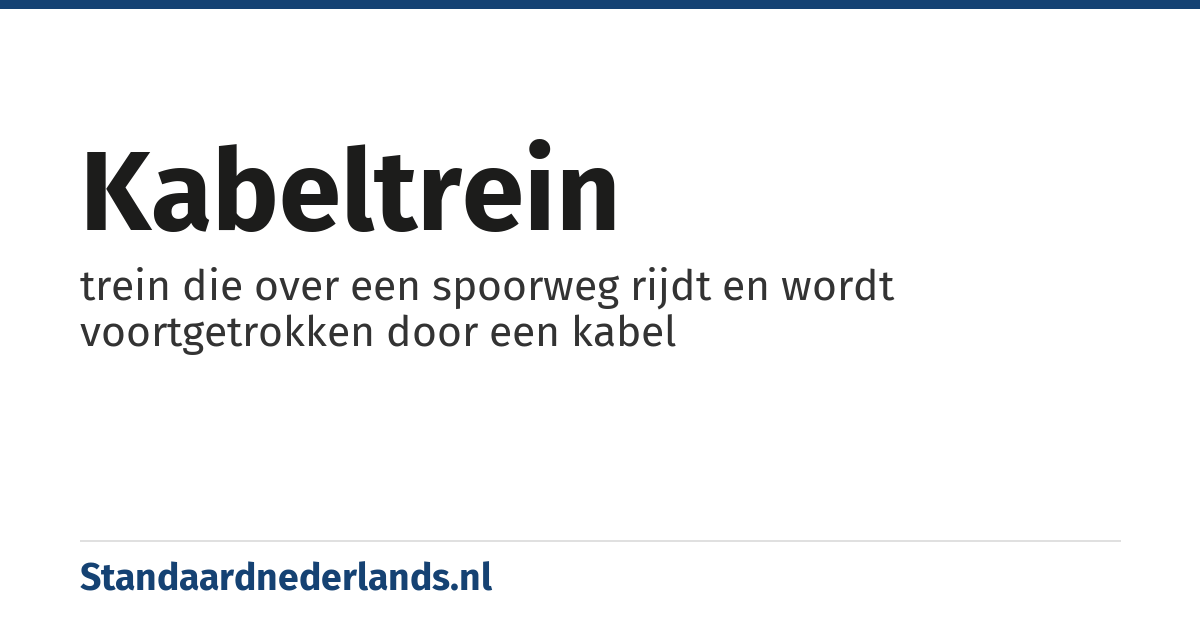 kabeltrein: trein die over een spoorweg rijdt en wordt voortgetrokken door een kabel