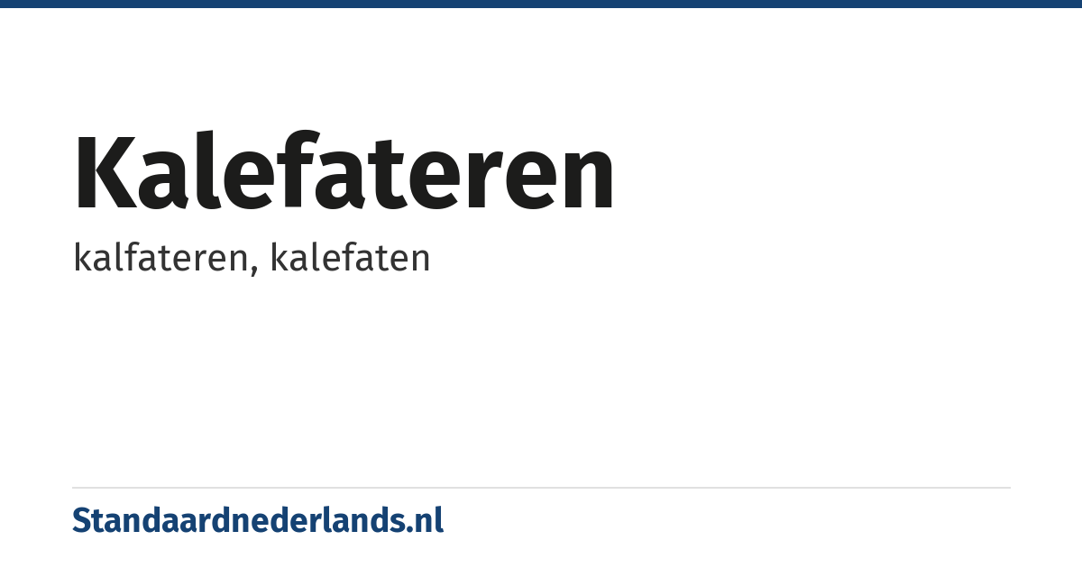 kalefateren: kalfateren, kalefaten