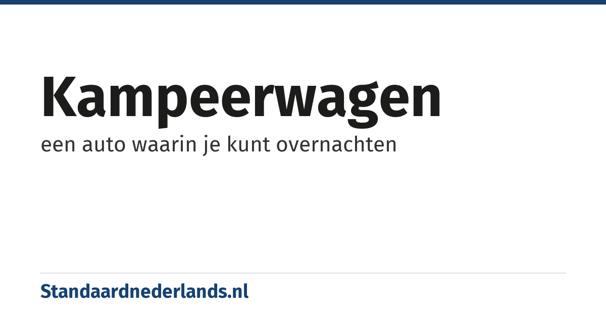 kampeerwagen: een auto waarin je kunt overnachten