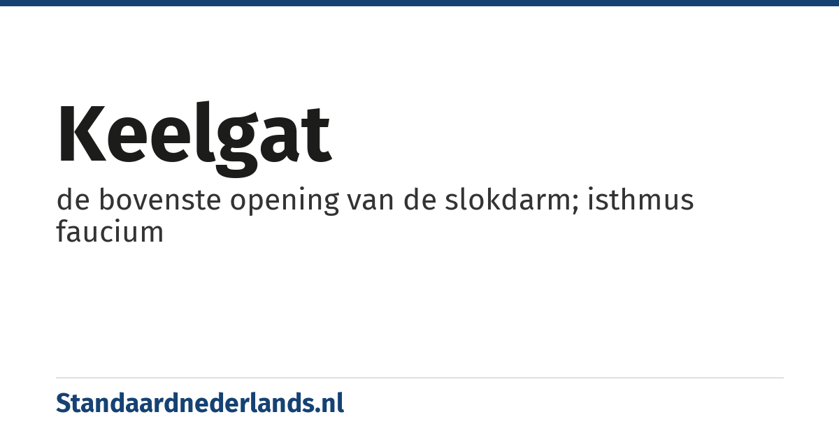 keelgat: de bovenste opening van de slokdarm; isthmus faucium