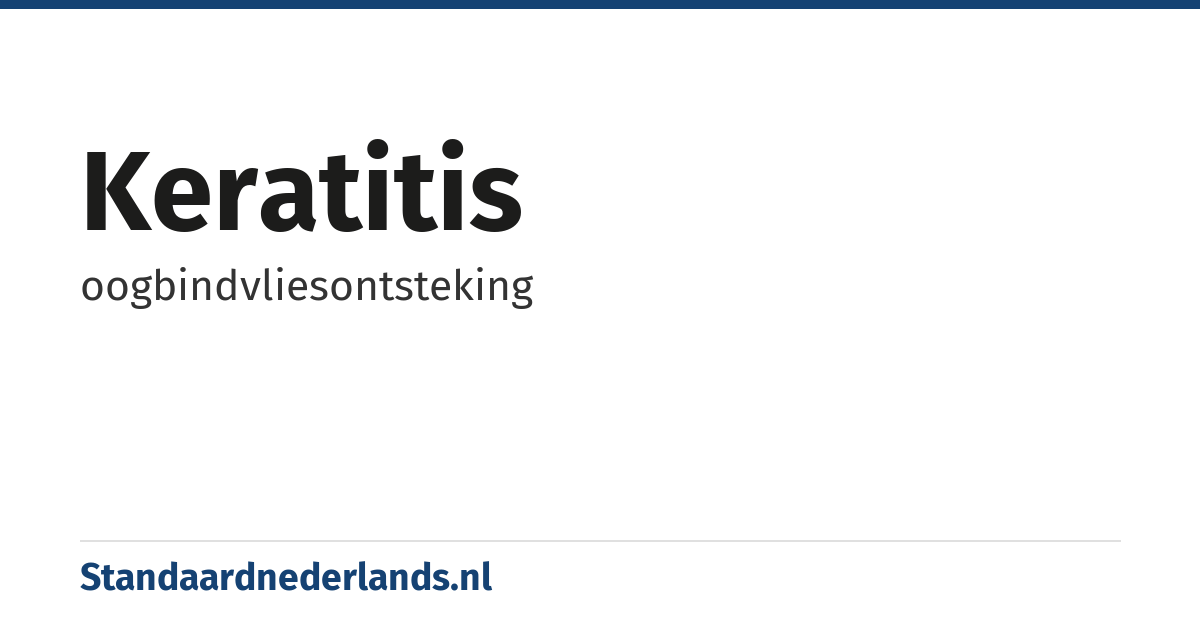 keratitis: oogbindvliesontsteking