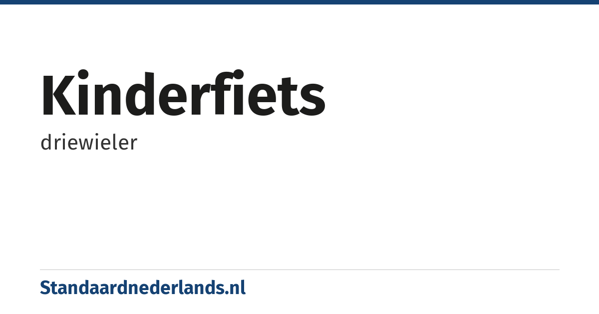 kinderfiets: driewieler