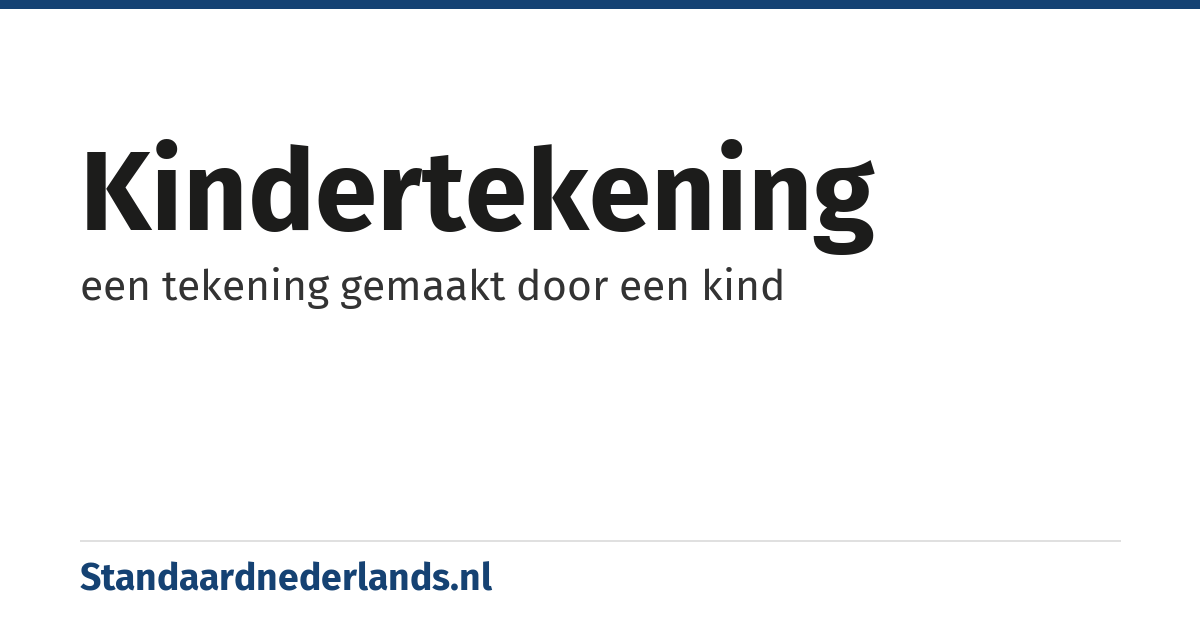 kindertekening: een tekening gemaakt door een kind