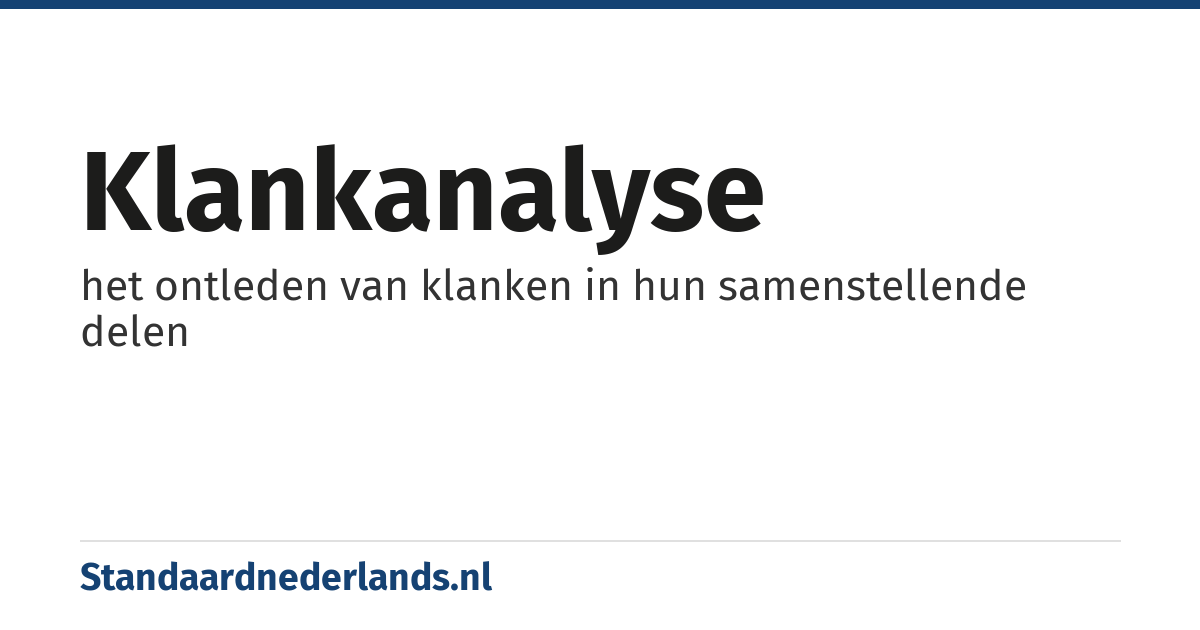 klankanalyse: het ontleden van klanken in hun samenstellende delen