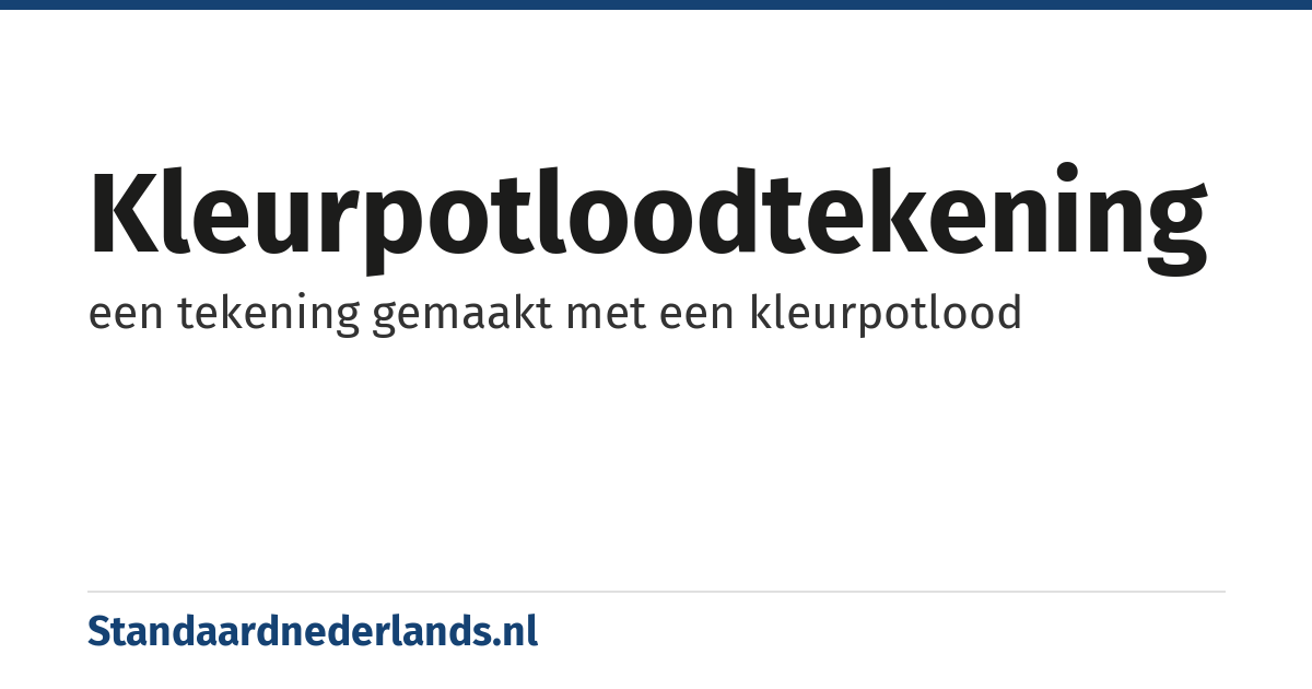 kleurpotloodtekening: een tekening gemaakt met een kleurpotlood