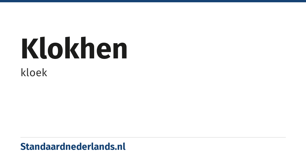klokhen: kloek