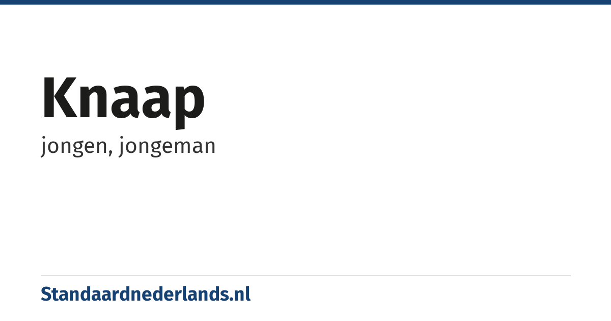knaap: jongen, jongeman