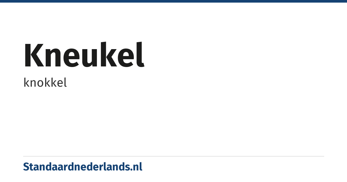 kneukel: knokkel