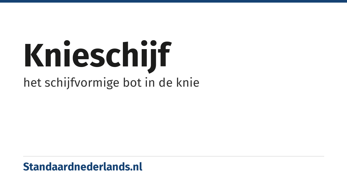 knieschijf: het schijfvormige bot in de knie