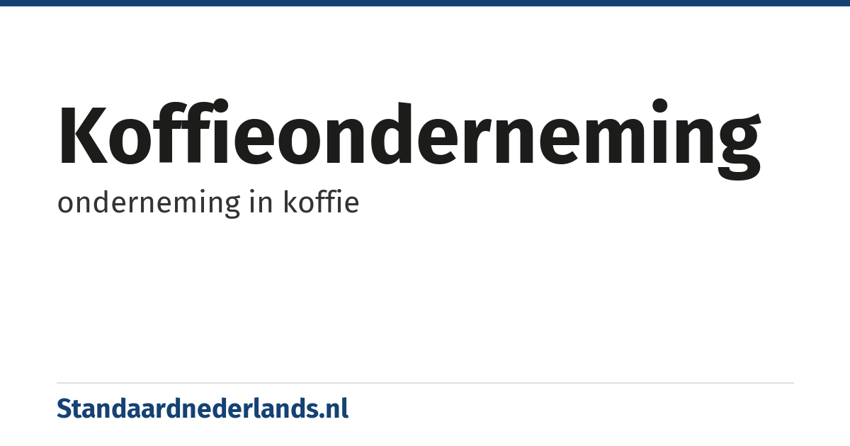 koffieonderneming: onderneming in koffie