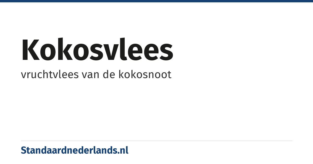 kokosvlees: vruchtvlees van de kokosnoot