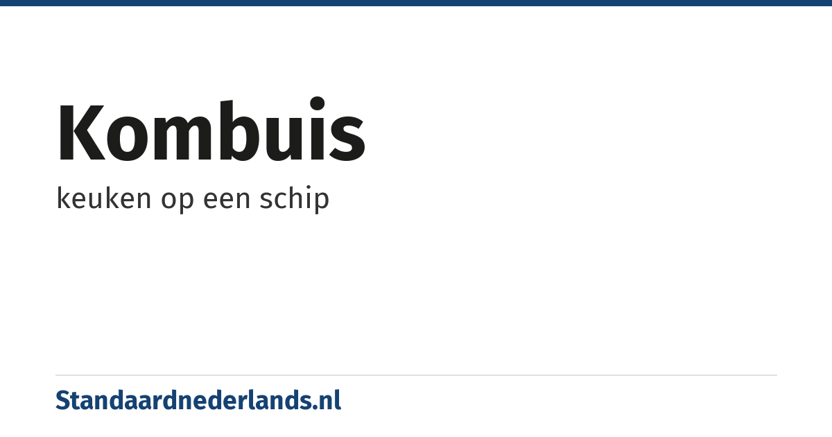 kombuis: keuken op een schip