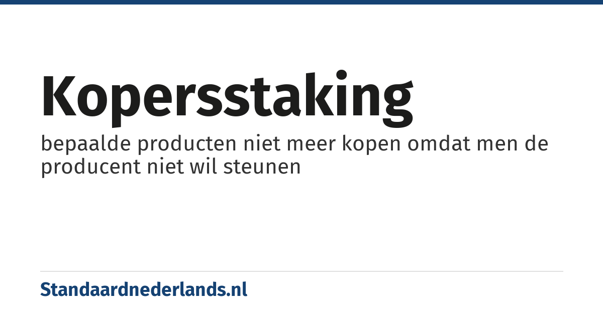kopersstaking: bepaalde producten niet meer kopen omdat men de producent niet wil steunen