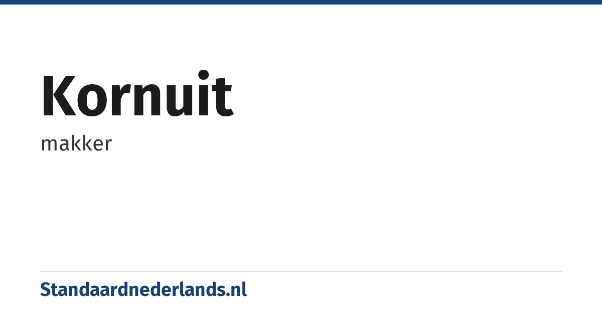 kornuit: makker