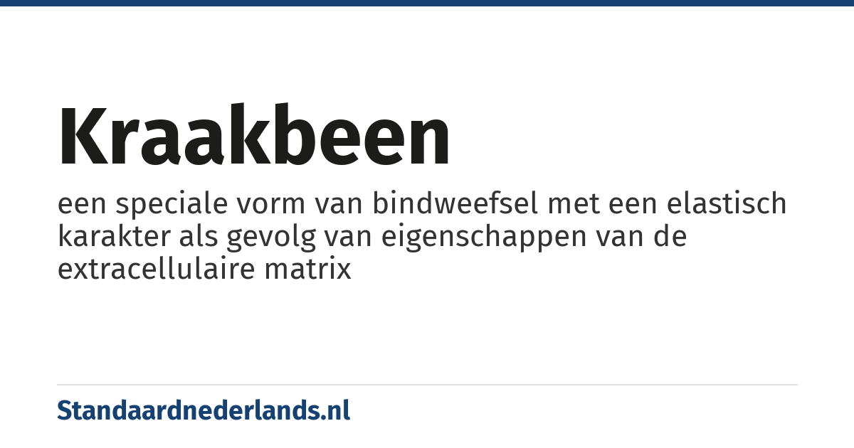 kraakbeen: een speciale vorm van bindweefsel met een elastisch karakter als gevolg van eigenschappen van de extracellulaire matrix