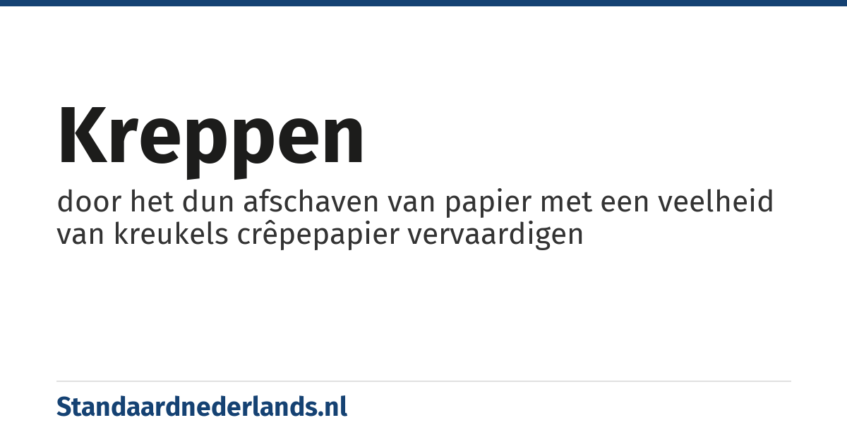 kreppen: door het dun afschaven van papier met een veelheid van kreukels crêpepapier vervaardigen