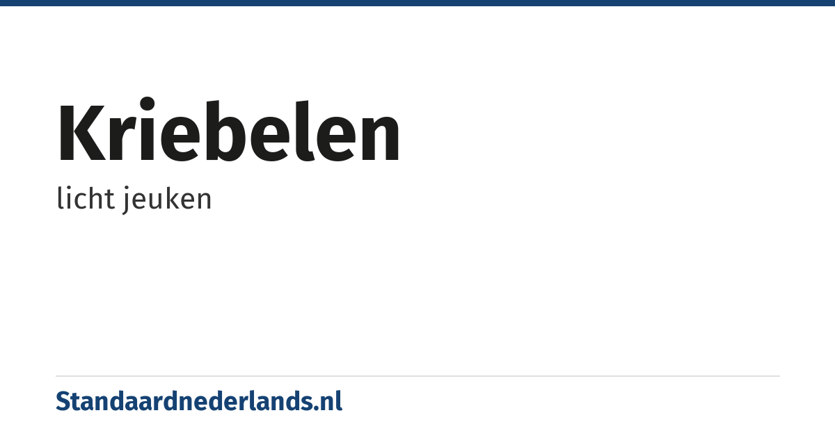 kriebelen: licht jeuken