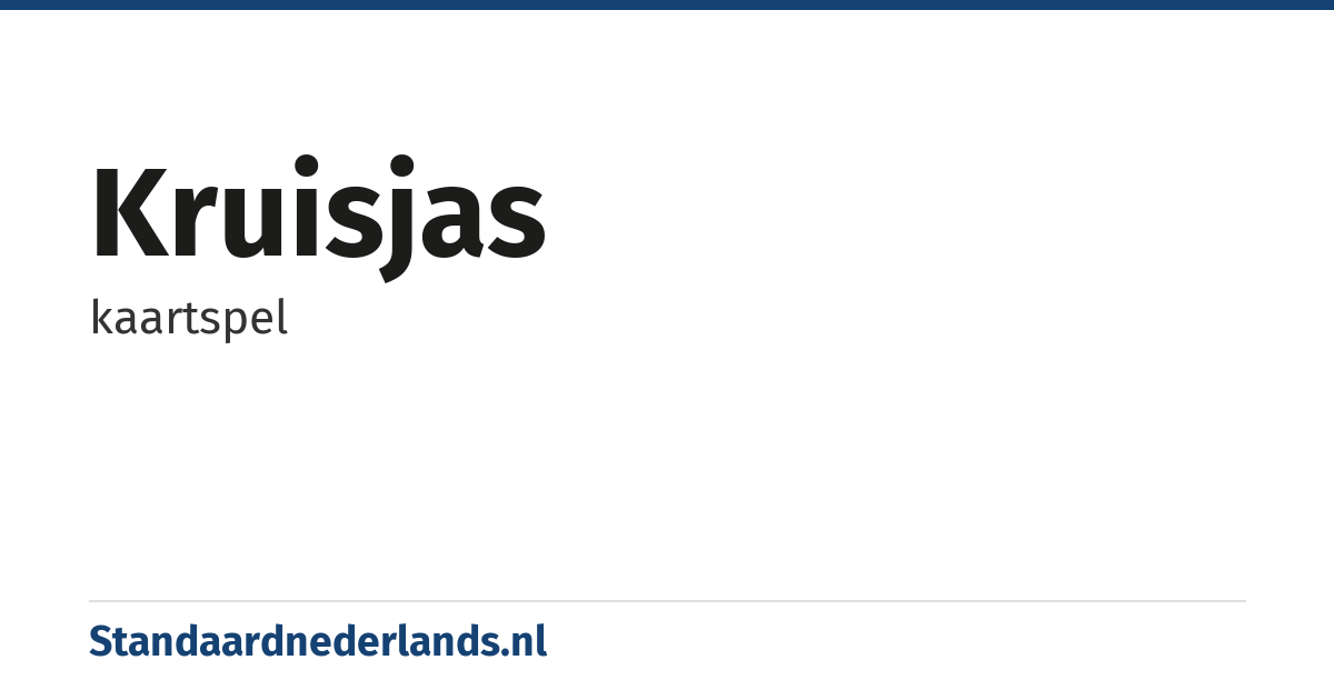 kruisjas: kaartspel