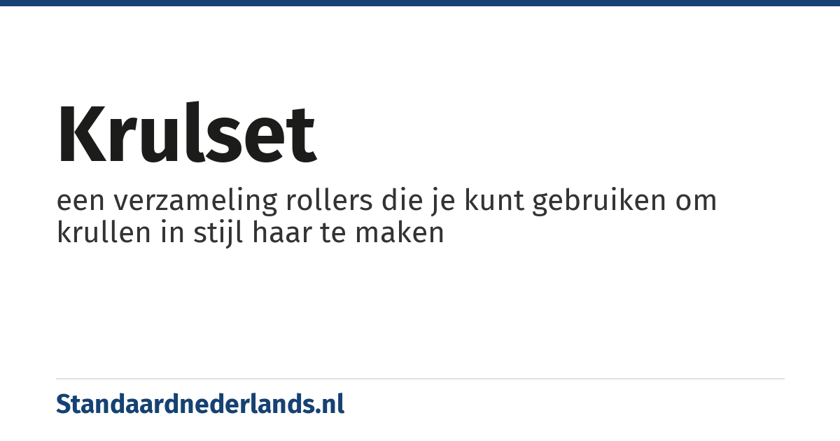 krulset: een verzameling rollers die je kunt gebruiken om krullen in stijl haar te maken