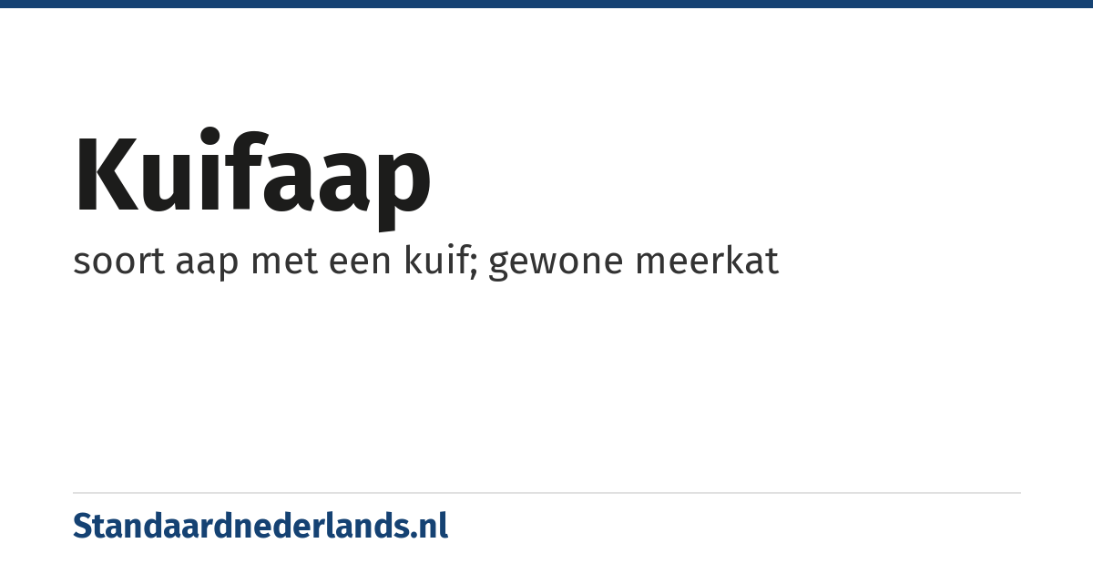 kuifaap: soort aap met een kuif; gewone meerkat
