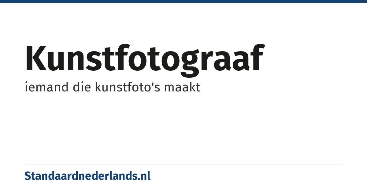 kunstfotograaf: iemand die kunstfoto's maakt
