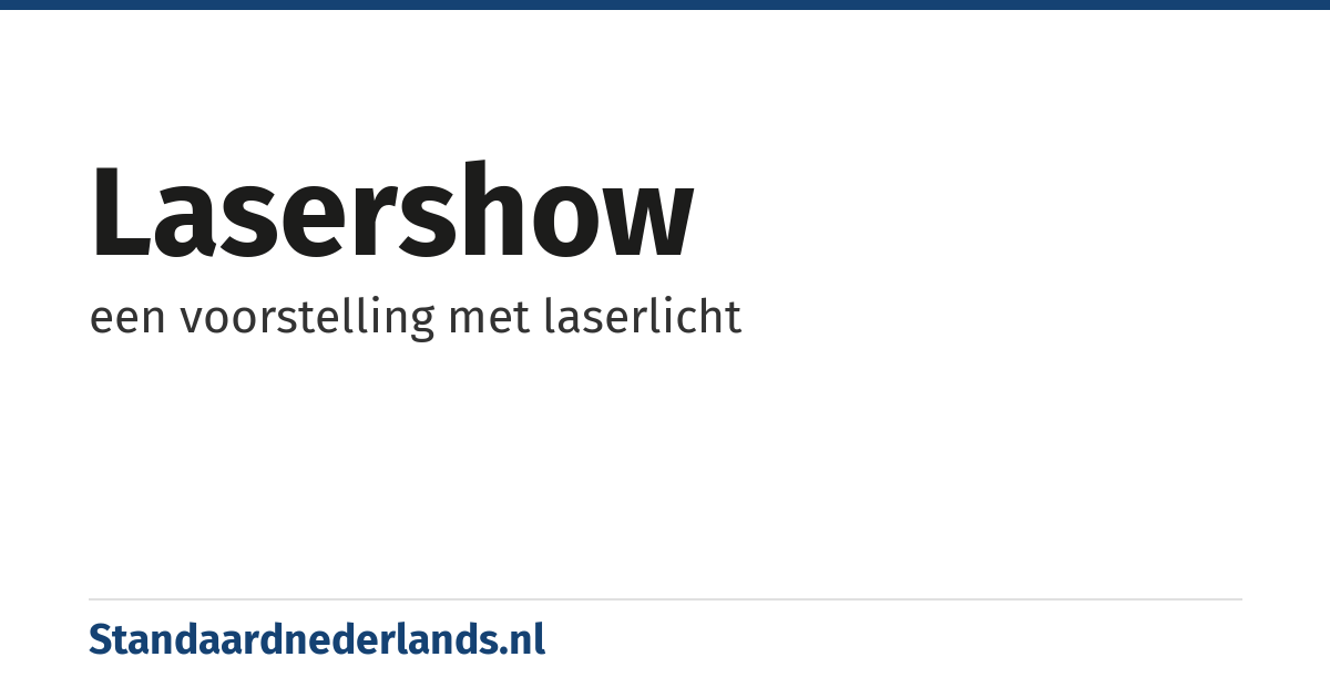 lasershow: een voorstelling met laserlicht